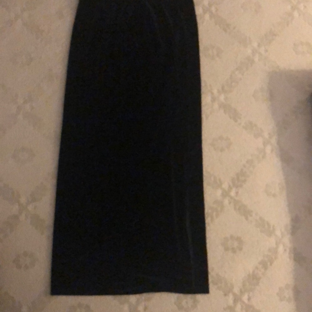 Black maxi skirt with slit